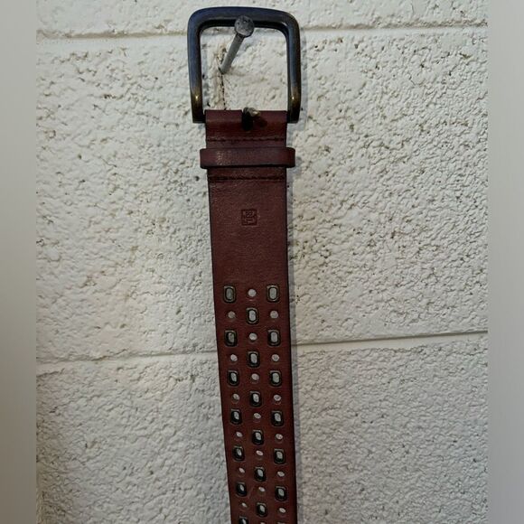 Vintage Ralph Lauren Leather brass grommet belt sz M EUC - Picture 5 of 12